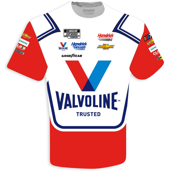 Kyle Larson 2023 Valvoline Sublimated Uniform Pit Crew T-Shirt Red #5 NASCAR