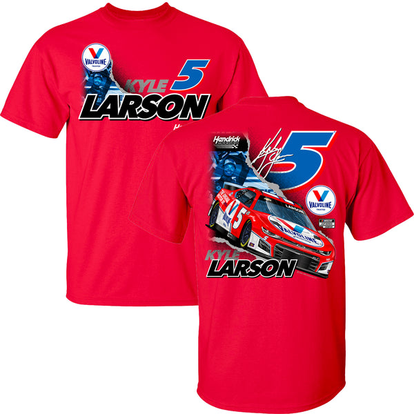 Kyle Larson 2022 Valvoline Car T-Shirt Red #5 NASCAR
