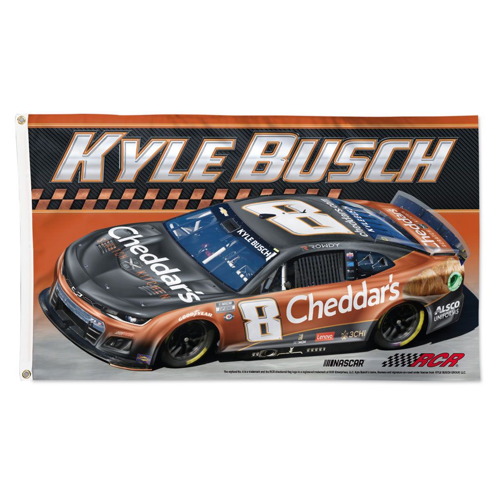 Kyle Busch 2023 Cheddar's #8 NASCAR 3x5 Flag