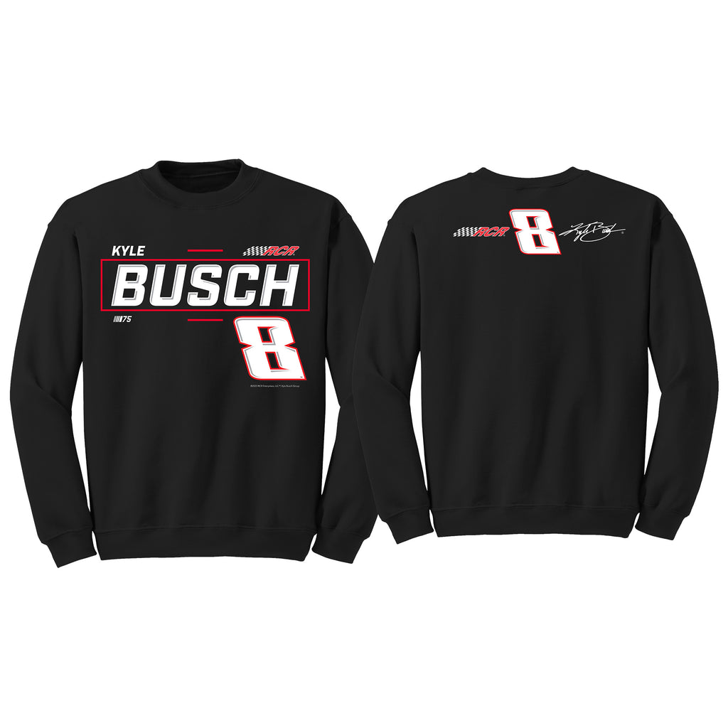 Kyle Busch 2023 Bold #8 Crewneck Sweatshirt Black NASCAR