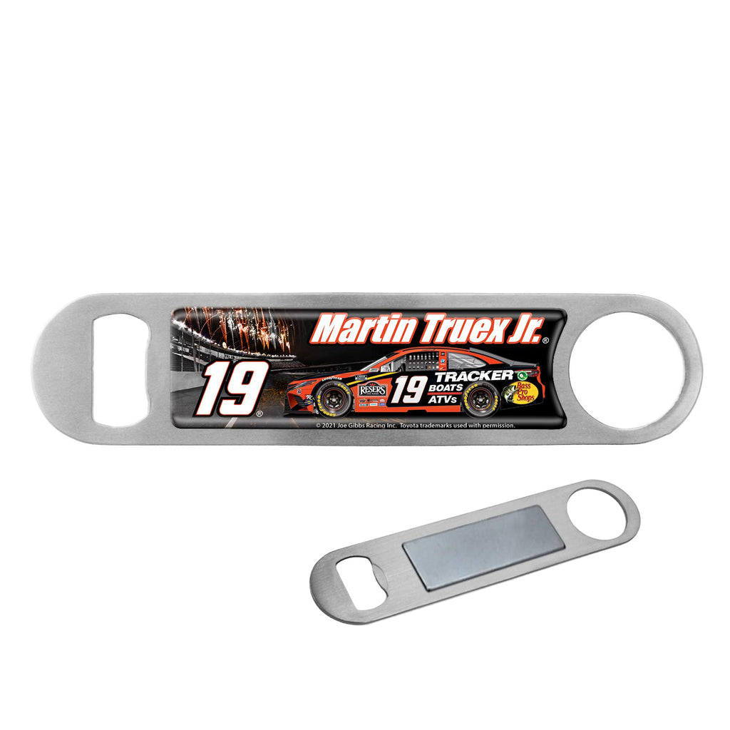 Martin Truex Jr 2021 Bass Pro Shops #19 NASCAR Metal Bottle Opener Magnet