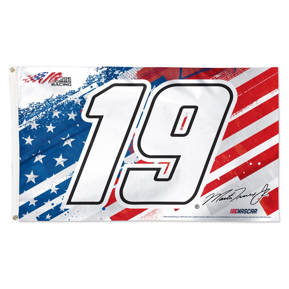 Martin Truex Jr 2023 Patriotic #19 NASCAR 3x5 Flag
