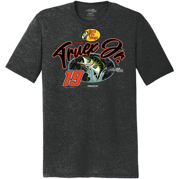 Martin Truex Jr 2023 Bass Pro Shops Black Frost T-Shirt #19 NASCAR