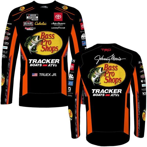 Martin Truex Jr 2023 Long Sleeve Bass Pro Shops Sublimated Uniform Pit Crew T-Shirt Black #19 NASCAR