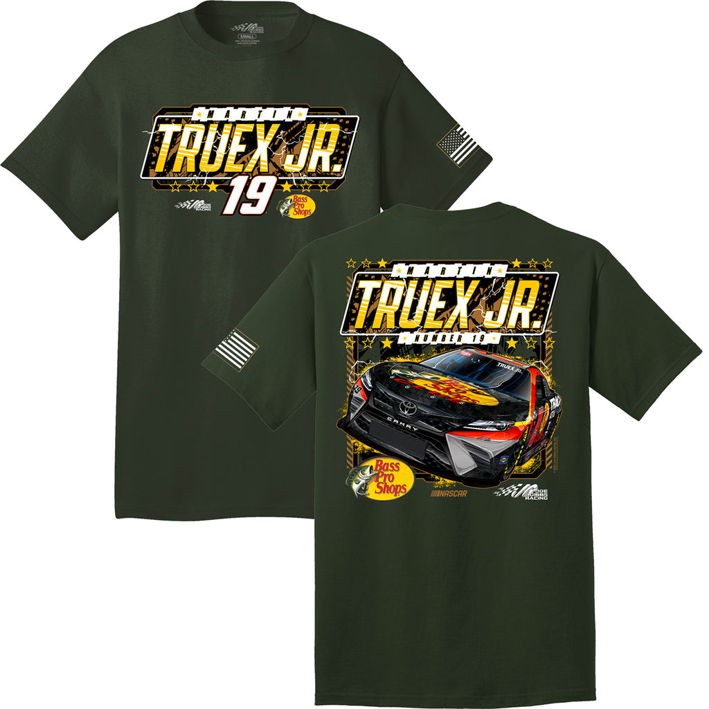 Martin Truex Jr 2023 Military Green #19 T-Shirt NASCAR