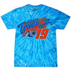 Martin Truex Jr 2023 Youth Bass Pro Shops Tie Dye Car T-Shirt Blue #19 NASCAR