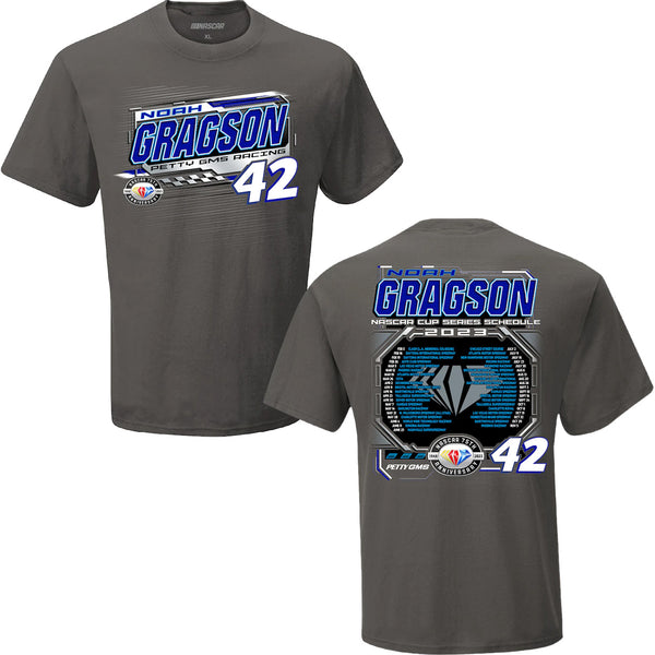Noah Gragson 2023 NASCAR Cup Series Schedule T-Shirt Gray #42