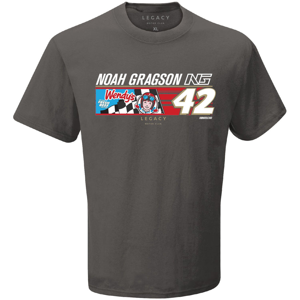 Noah Gragson 2023 Wendy's Hot Lap T-Shirt Gray #42 NASCAR