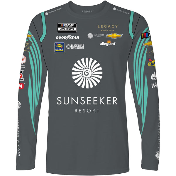 Noah Gragson 2023 Long Sleeve Sunseeker Sublimated Uniform Pit Crew T-Shirt Gray #42 NASCAR