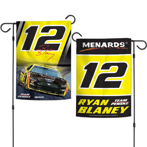 Ryan Blaney 2023 Menards Two Sided 12x18 Garden Flag #12 NASCAR