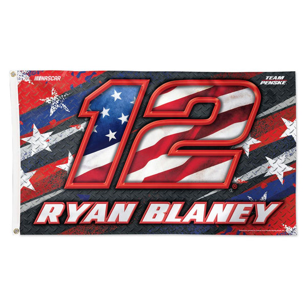 Ryan Blaney 2022 Patriotic #12 NASCAR 3x5 Flag