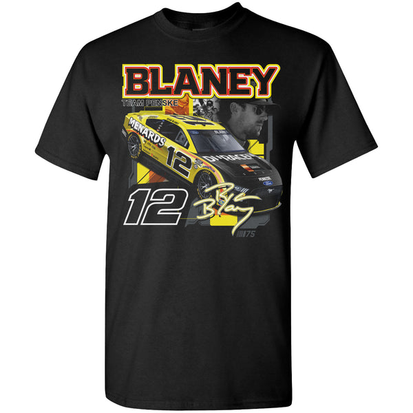 Ryan Blaney 2023 Menards Draft T-Shirt Black #12 NASCAR