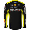 Ryan Blaney 2022 Long Sleeve Menards Sublimated Uniform Pit Crew T-Shirt Black #12 NASCAR