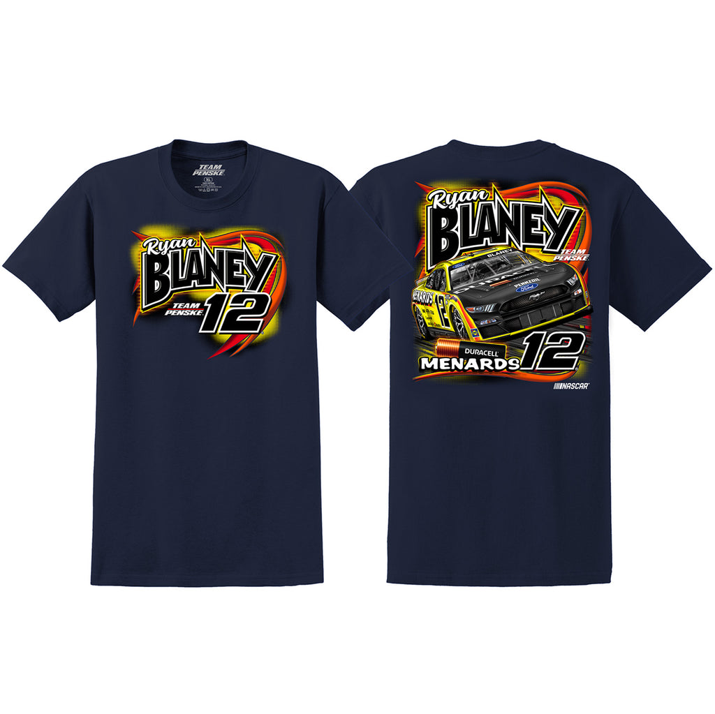 Ryan Blaney 2023 Menards / Duracell Navy T-Shirt Blue #12 NASCAR